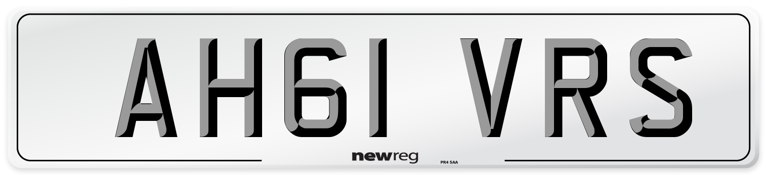 AH61 VRS Number Plate from New Reg